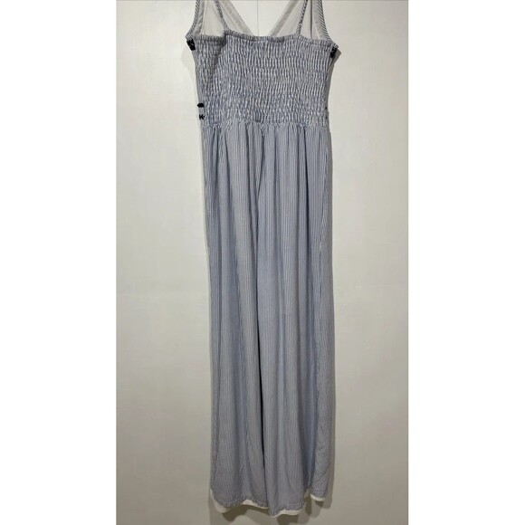 Japna Jumpsuit Womens Small Blue‎ White Stripes Beachy Boho Resort Festival - Picture 6 of 7